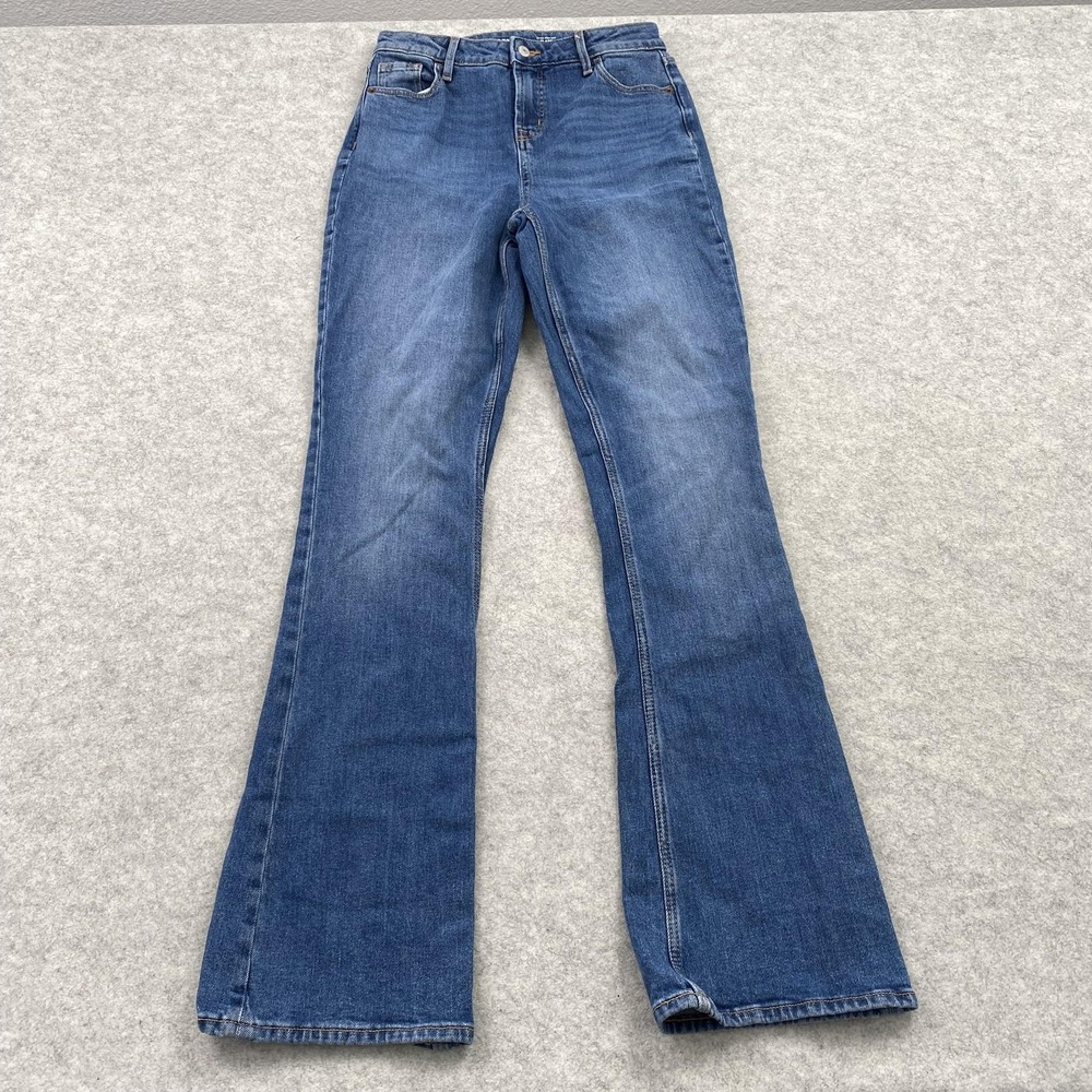 Old Navy Extra High-Rise Flare Jeans Womens 2 Tall (26x33) Blue Stretch Denim